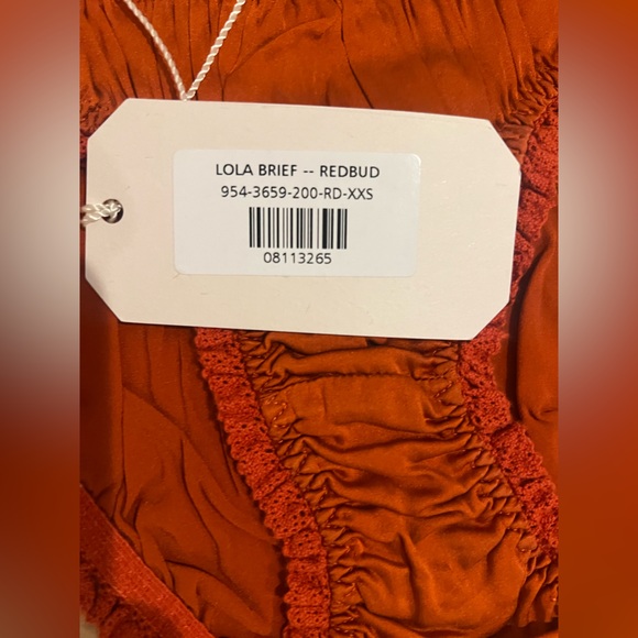 NWT Doen Lola Brief in Redbud Burnt Orange 90% Silk Underwear - Picture 5 of 7